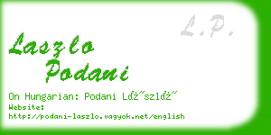 laszlo podani business card